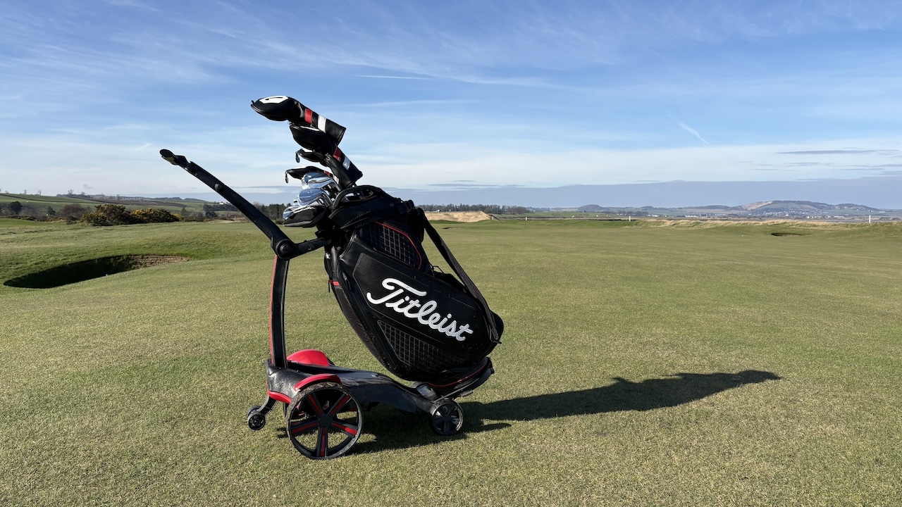 Stewart Golf VERTX Remote review - on-course testing setup