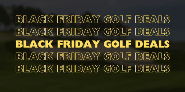 Black Friday Golf Deals 2024 text on golf background